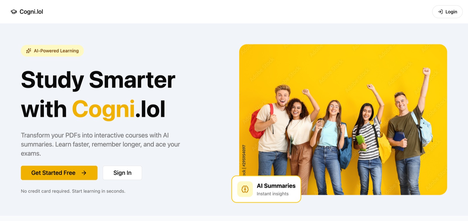 Cogni.lol homepage